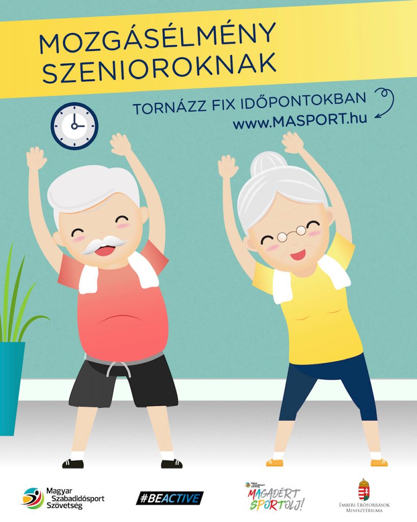 A Magyar Szabadidősport Szövetség (MASPORT) az időseknek szeretné megkönnyíteni a jelenlegi nehéz időszakot a Mozgásélmény szenioroknak Programmal.
